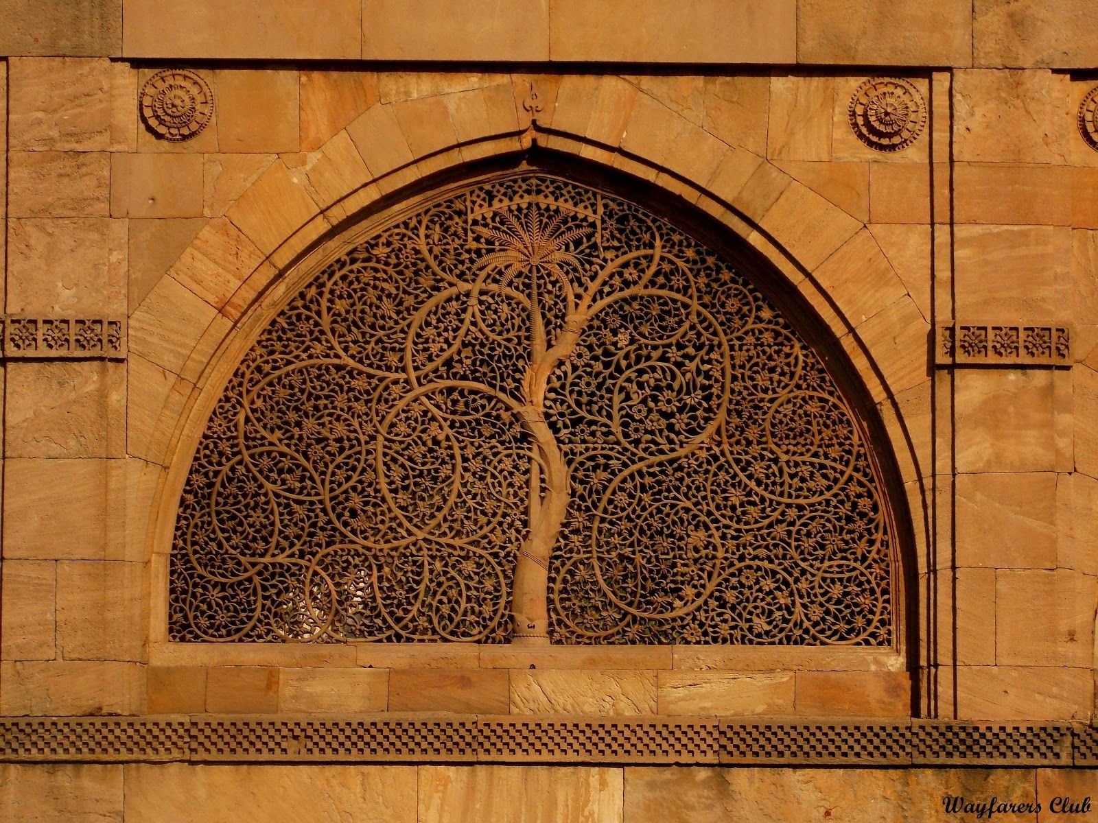 Tree of Life jali at Sidi Saiyyed Mosque